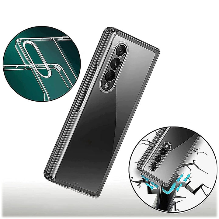 SaharaCase - Hybrid-Flex Hard Shell Case for Samsung Galaxy Z Fold4 - Clear_4