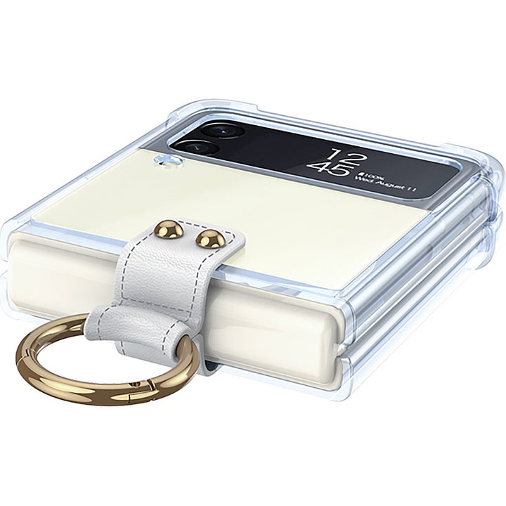 SaharaCase - Hybrid-Flex Hard Shell with Ring Case for Samsung Galaxy Z Flip4 - Clear_2