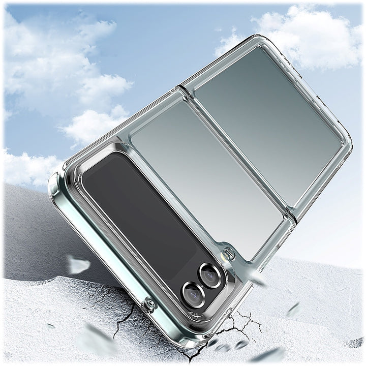 SaharaCase - Hybrid-Flex Hard Shell Case for Samsung Galaxy Z Flip4 - Clear_5