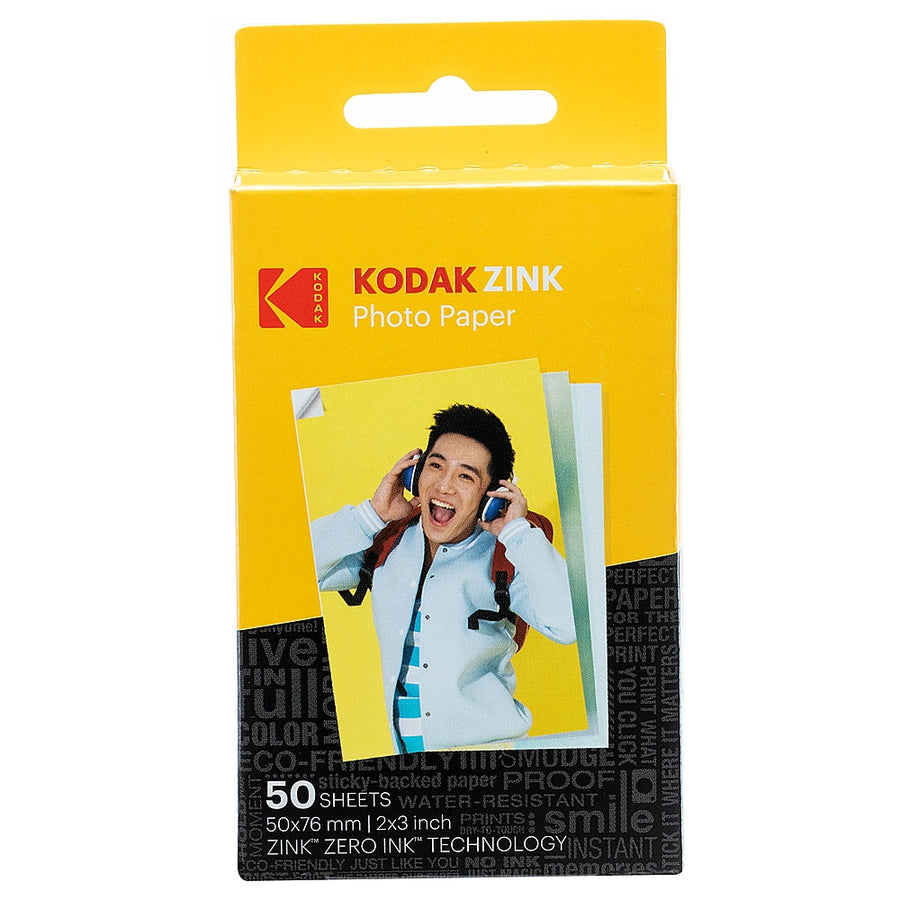 Kodak - High Gloss 2" x 3" Zink Photo Paper 50-Count Paper - White_0