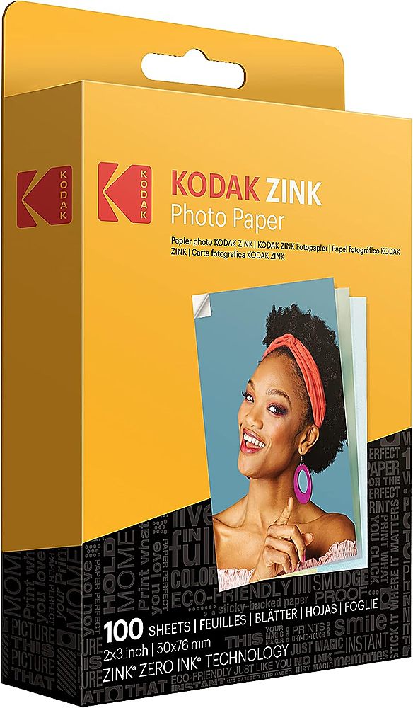Kodak - Premium 2" x 3" Sticky-Backed Zink Photo Paper - 100-Sheet Pack_0