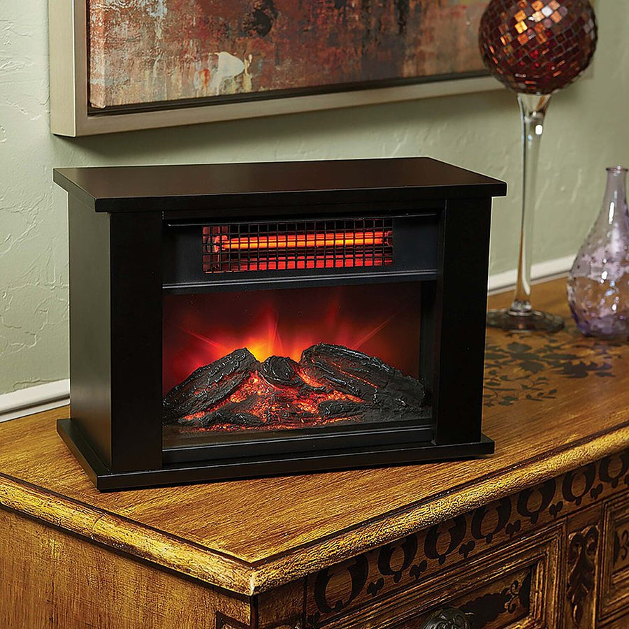 Lifesmart - 1000W Tabletop Infrared Fireplace Space Heater - Black_5