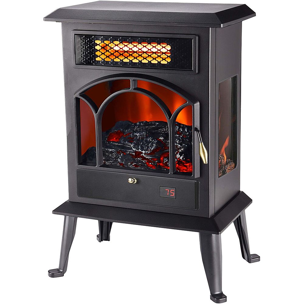 Lifesmart - 3 Sided Infrared Top Vent Stove Heater - Black_0