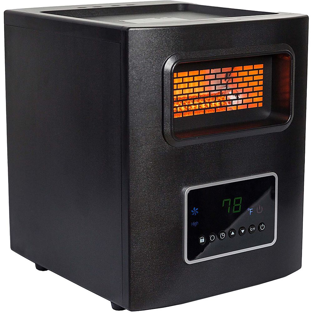 Lifesmart - 4-Wrapped Element Infrared Heater with USB Charging - Black_1