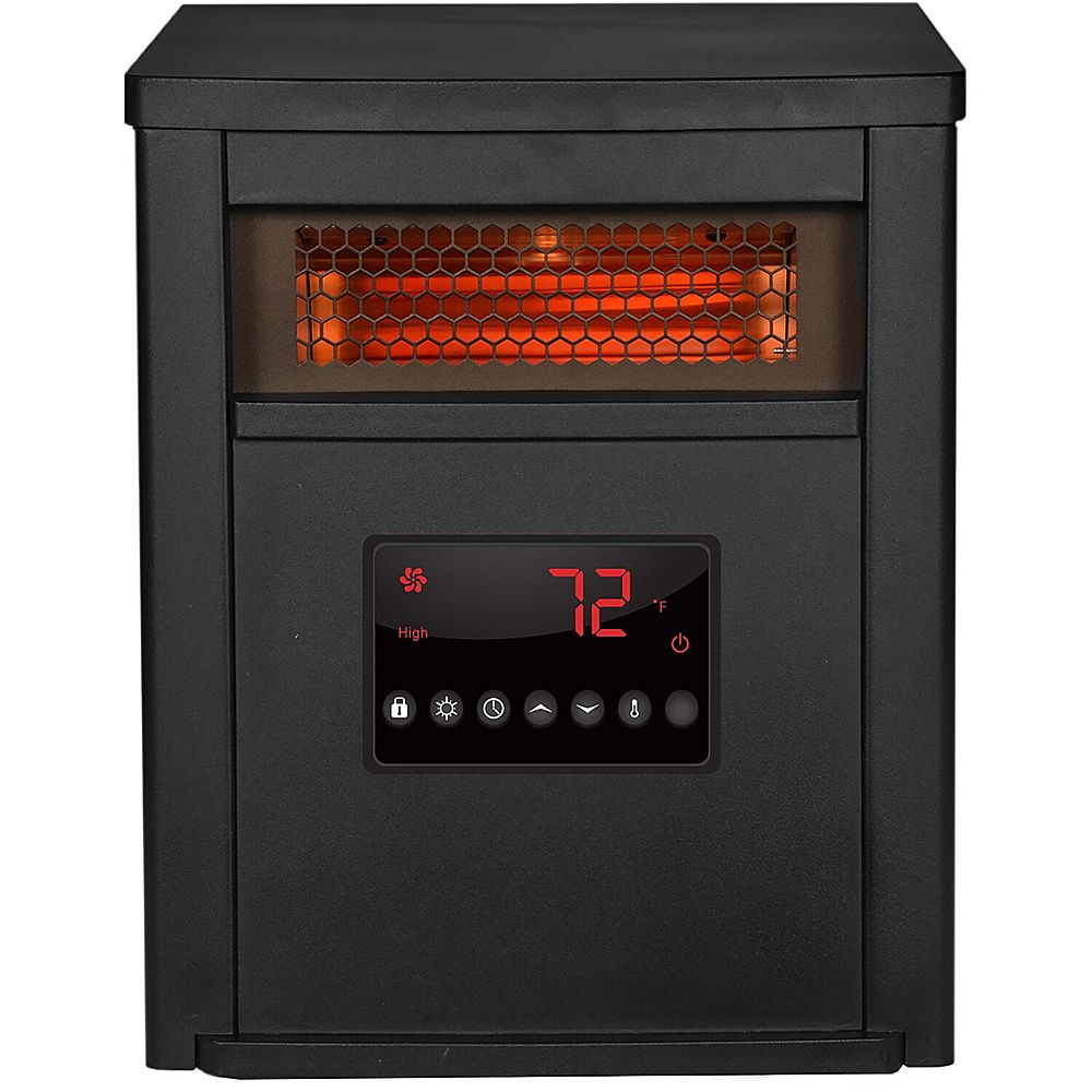 Lifesmart - 6-Element Infrared Heater with Steel Cabinet - Black_1