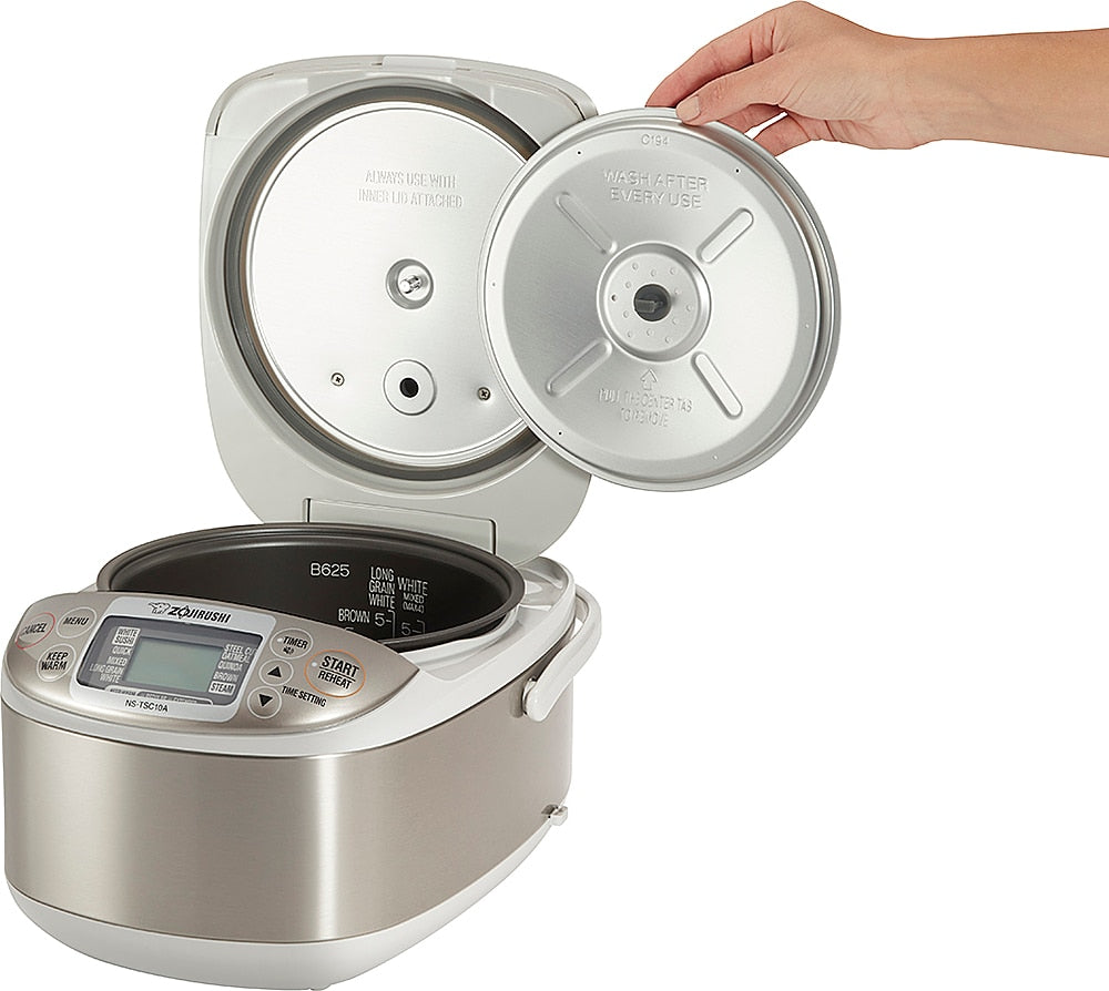 Zojirushi - 5.5 Cup Micom Rice Cooker & Warmer - Stainless Gray_5