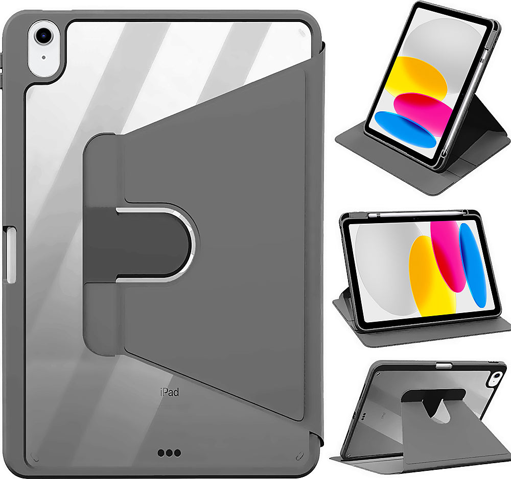 SaharaCase - Rotating Folio Case for Apple iPad (10th Generation) - Dark Gray_3