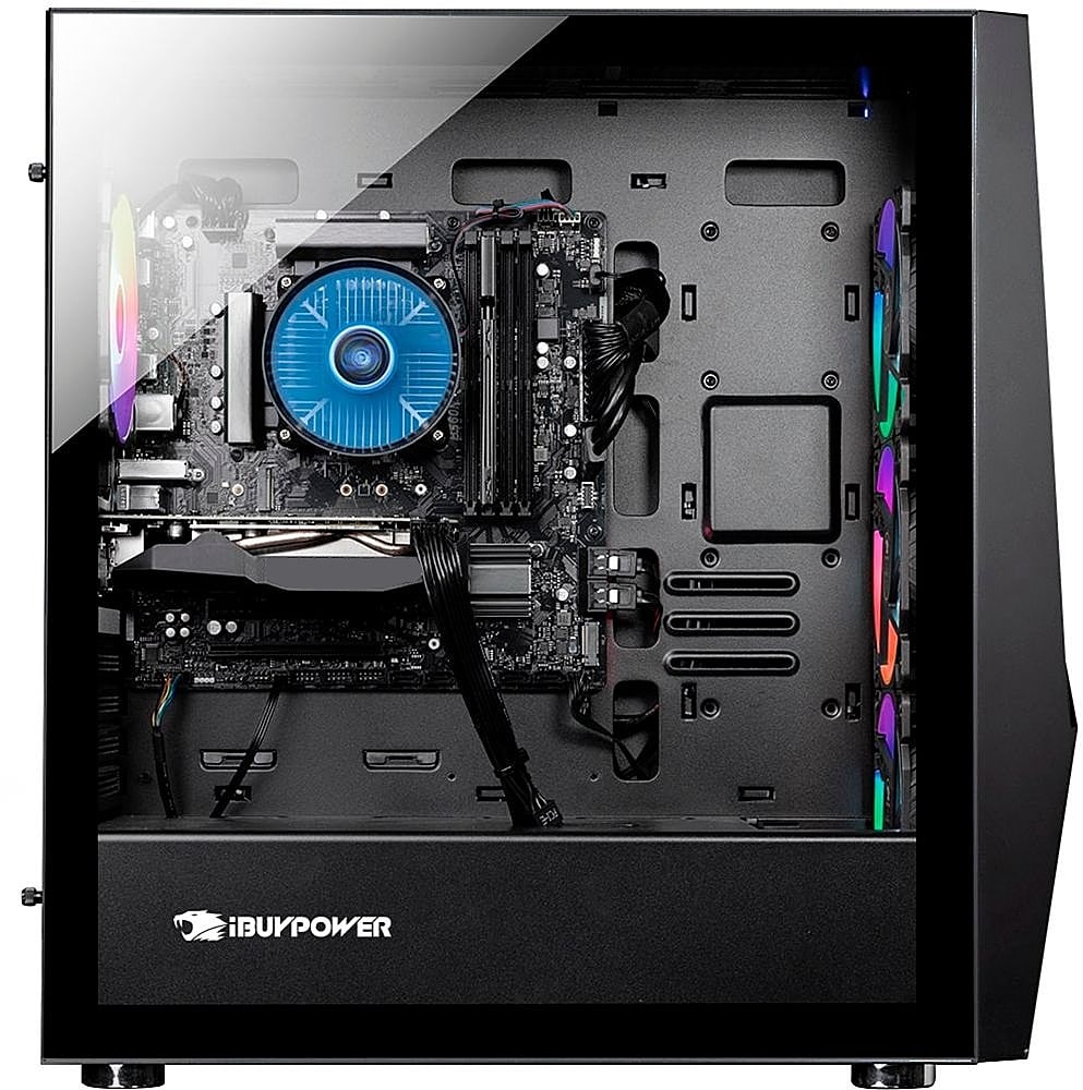 iBUYPOWER SlateMR Gaming Desktop - AMD Ryzen 3 3100 - 8GB DDR4 Memory - AMD Radeon RX 550 - 500GB NVMe SSD - Black_1