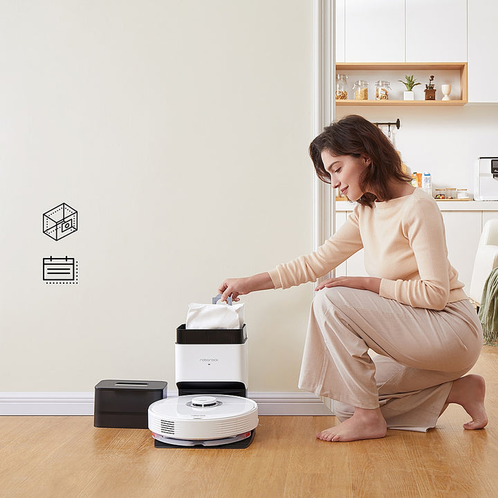 Roborock - Q7 Max+ Wi-Fi Connected Robot Vacuum and Mop with Auto-Empty Dock Pure, APP-Controlled Mopping - White_3