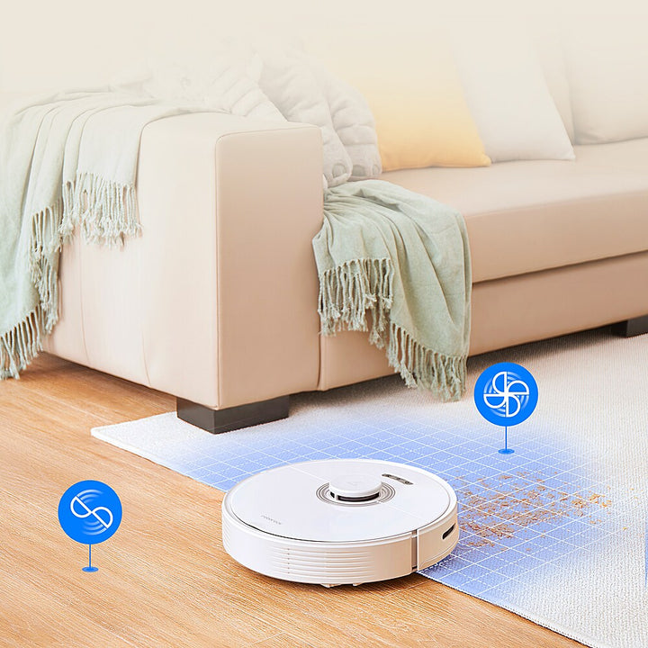 Roborock - Q7 Max+ Wi-Fi Connected Robot Vacuum and Mop with Auto-Empty Dock Pure, APP-Controlled Mopping - White_4