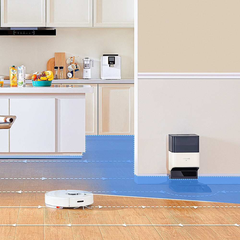 Roborock - Q7 Max+ Wi-Fi Connected Robot Vacuum and Mop with Auto-Empty Dock Pure, APP-Controlled Mopping - White_2