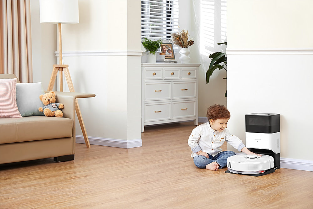 Roborock - Q7 Max+ Wi-Fi Connected Robot Vacuum and Mop with Auto-Empty Dock Pure, APP-Controlled Mopping - White_9