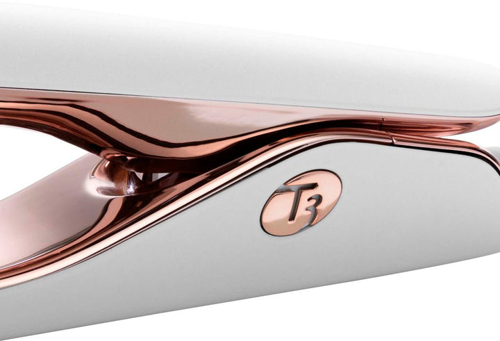 T3 - Smooth ID 1” Smart Flat Iron with Touch Interface - White & Rose Gold_10