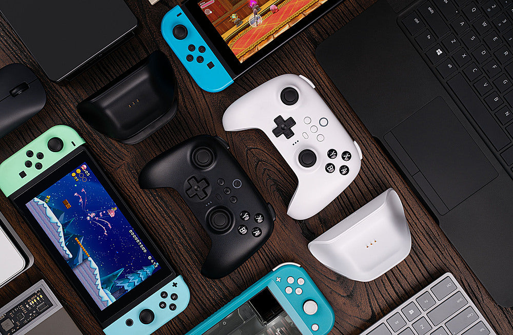 8BitDo - Ultimate Bluetooth Controller for Nintento Switch and Windows PCs with Dock - White_11