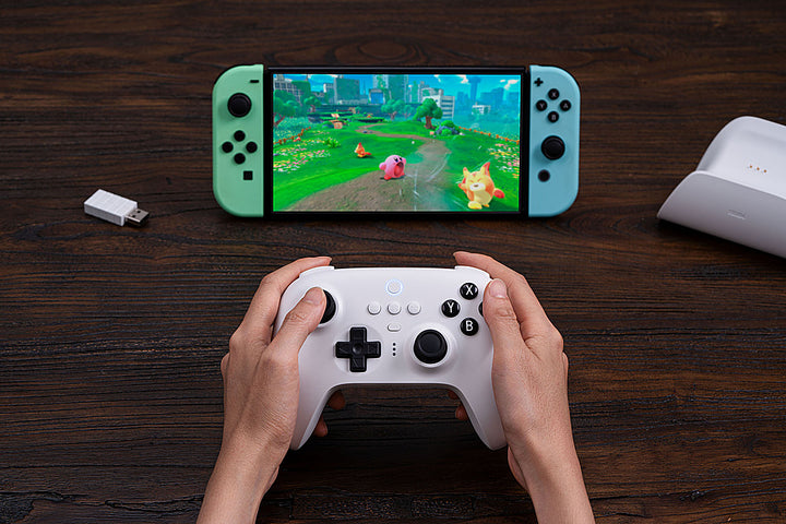 8BitDo - Ultimate Bluetooth Controller for Nintento Switch and Windows PCs with Dock - White_12