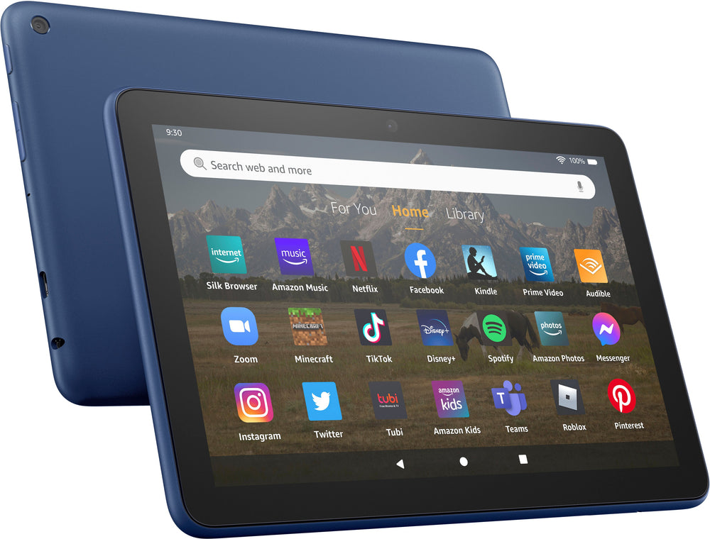 Amazon - Fire HD 8 tablet, 8” HD Display, 32 GB, 30% faster processor, designed for portable entertainment, (2022 release) - Denim_1