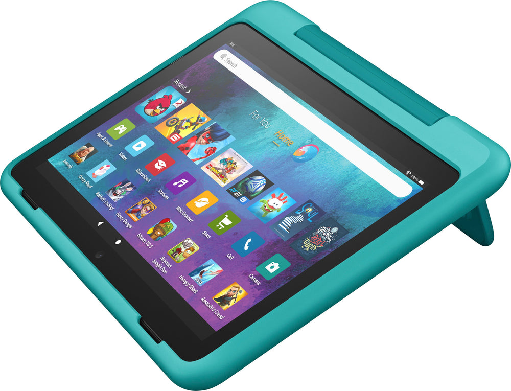 Amazon - Fire HD 8 Kids Pro tablet, 8" HD display, ages 6-12, 30% faster processor, Kid-Friendly Case, 32 GB, (2022 release) - Hello Teal_1