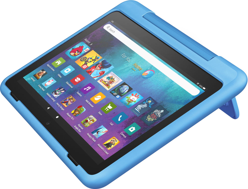 Amazon - Fire HD 8 Kids Pro tablet, 8" HD display, ages 6-12, 30% faster processor, Kid-Friendly Case, 32 GB, (2022 release) - Cyber Sky_1