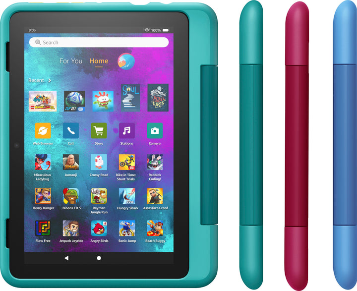 Amazon - Fire HD 8 Kids Pro tablet, 8" HD display, ages 6-12, 30% faster processor, Kid-Friendly Case, 32 GB, (2022 release) - Cyber Sky_4