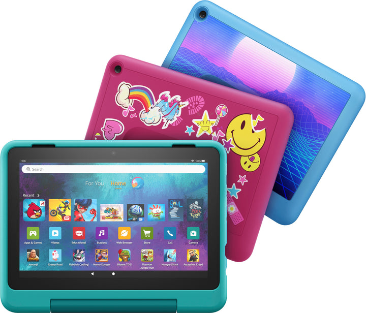 Amazon - Fire HD 8 Kids Pro tablet, 8" HD display, ages 6-12, 30% faster processor, Kid-Friendly Case, 32 GB, (2022 release) - Cyber Sky_3