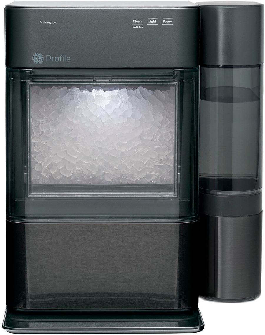 GE Profile - Opal 2.0 24-lb. Portable Ice maker with Nugget Ice Production, XL 1 Gallon Side Tank and Built-in WiFi - Black Stainless Steel_0
