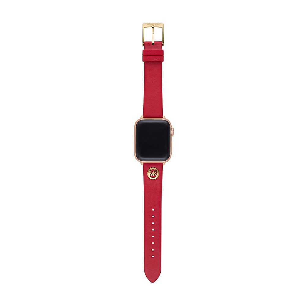Michael Kors Red Leather Band for Apple Watch, 38/40/41mm - Red_3