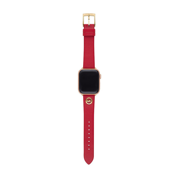 Michael Kors Red Leather Band for Apple Watch, 38/40/41mm - Red_3