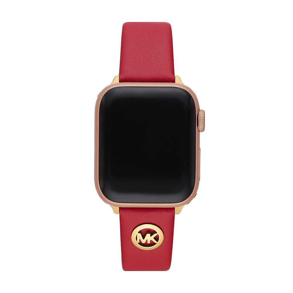 Michael Kors Red Leather Band for Apple Watch, 38/40/41mm - Red_1