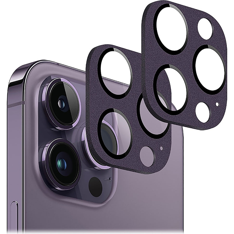 SaharaCase - ZeroDamage Camera Lens Protector for Apple iPhone 14 Pro and iPhone 14 Pro Max (2-Pack) - Purple_0