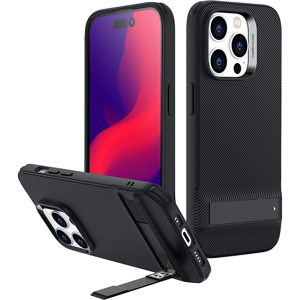 SaharaCase - AirShield Boost Kickstand Series Case for Apple iPhone 14 Pro Max - Black_7