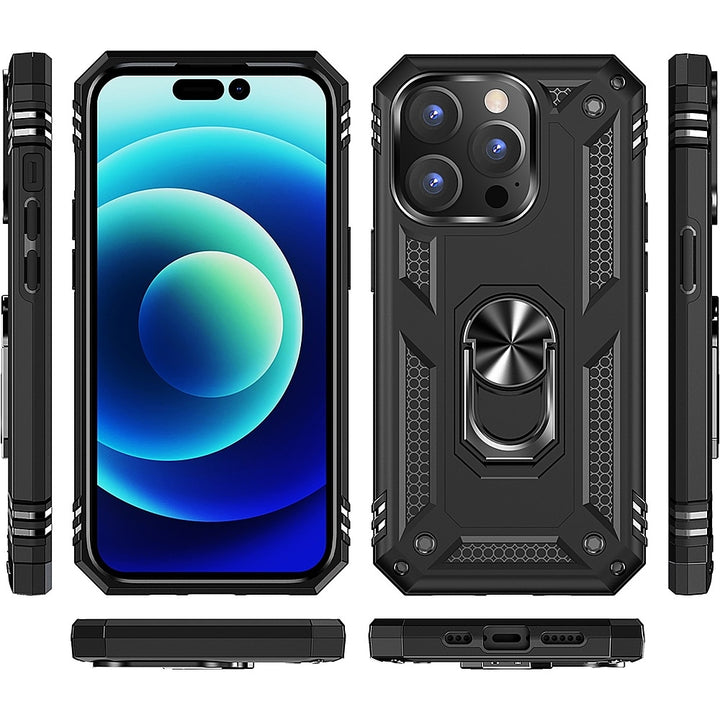 SaharaCase - Military Kickstand Series Case for Apple iPhone 14 Pro Max - Black_6