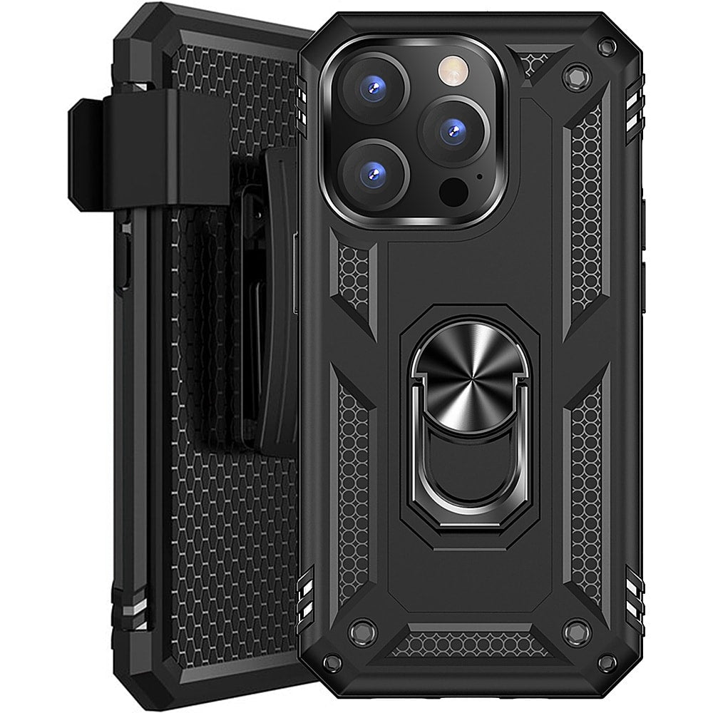 SaharaCase - Military Kickstand Series Case for Apple iPhone 14 Pro Max - Black_5