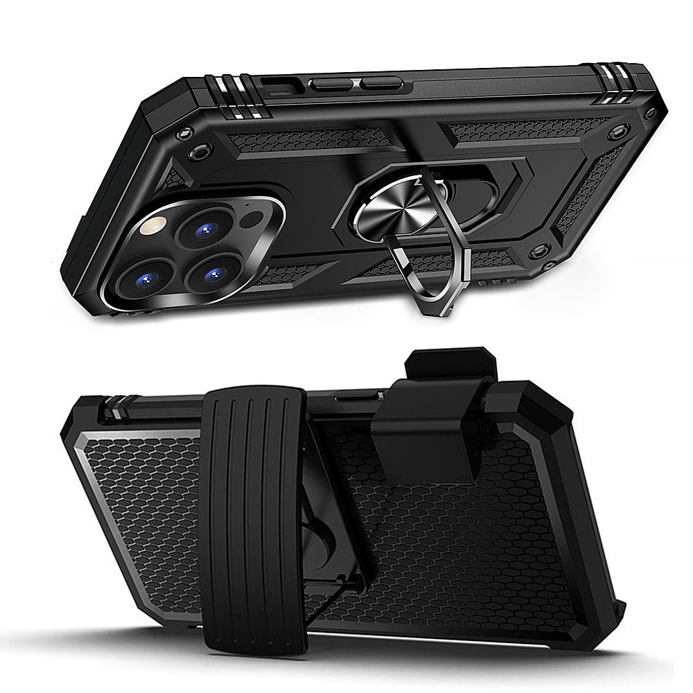 SaharaCase - Military Kickstand Series Case for Apple iPhone 14 Pro Max - Black_4