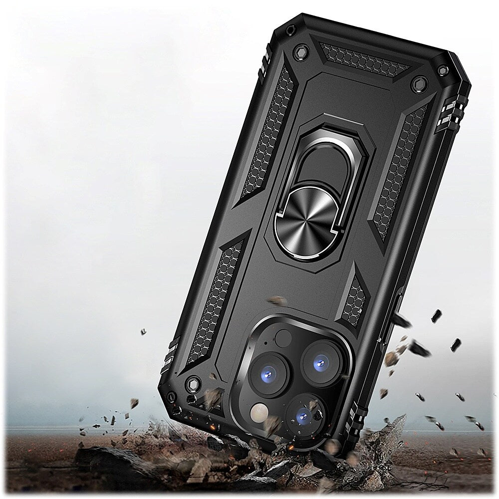 SaharaCase - Military Kickstand Series Case for Apple iPhone 14 Pro Max - Black_2