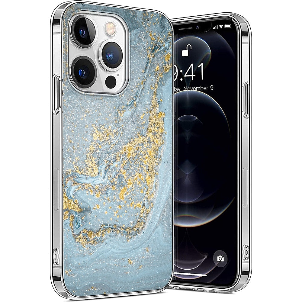 SaharaCase - Marble Series Case for Apple® iPhone® 14 Pro Max - Blue Marble_4