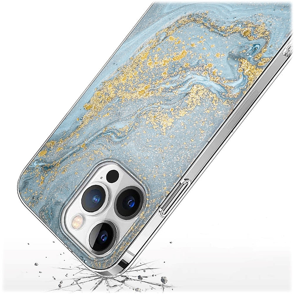 SaharaCase - Marble Series Case for Apple® iPhone® 14 Pro Max - Blue Marble_2