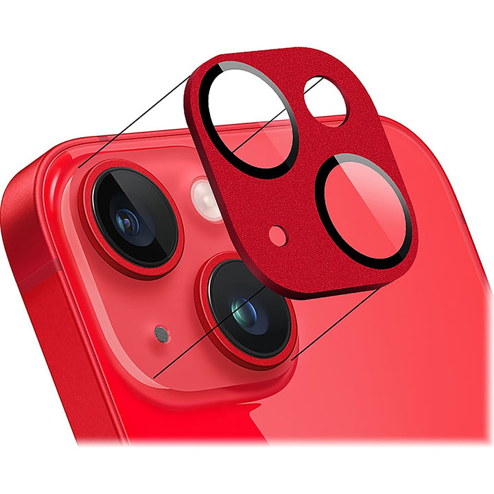 SaharaCase - ZeroDamage Camera Lens Protector for Apple iPhone 14 and iPhone 14 Plus (2-Pack) - Red_2