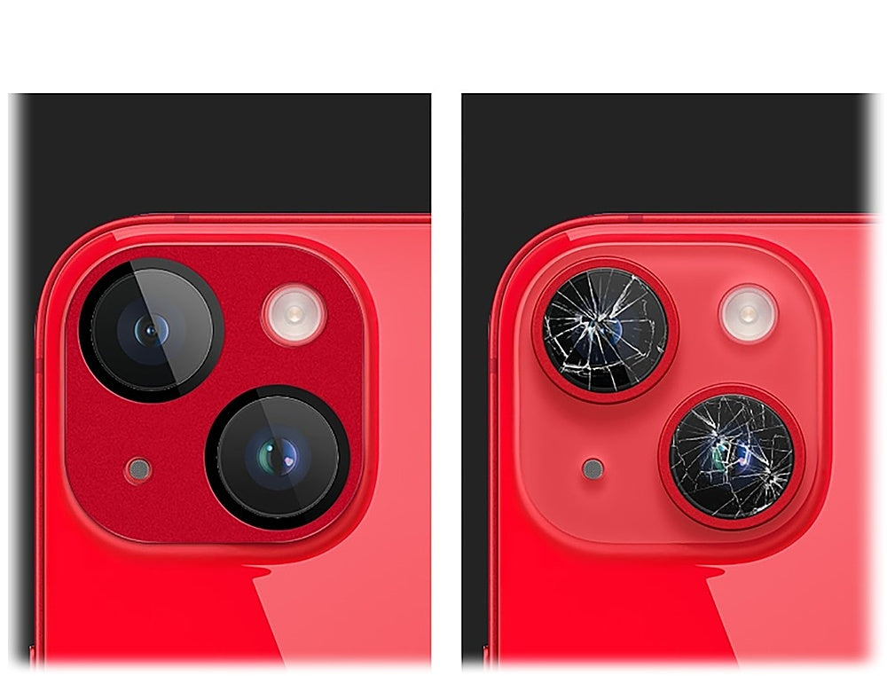 SaharaCase - ZeroDamage Camera Lens Protector for Apple iPhone 14 and iPhone 14 Plus (2-Pack) - Red_3