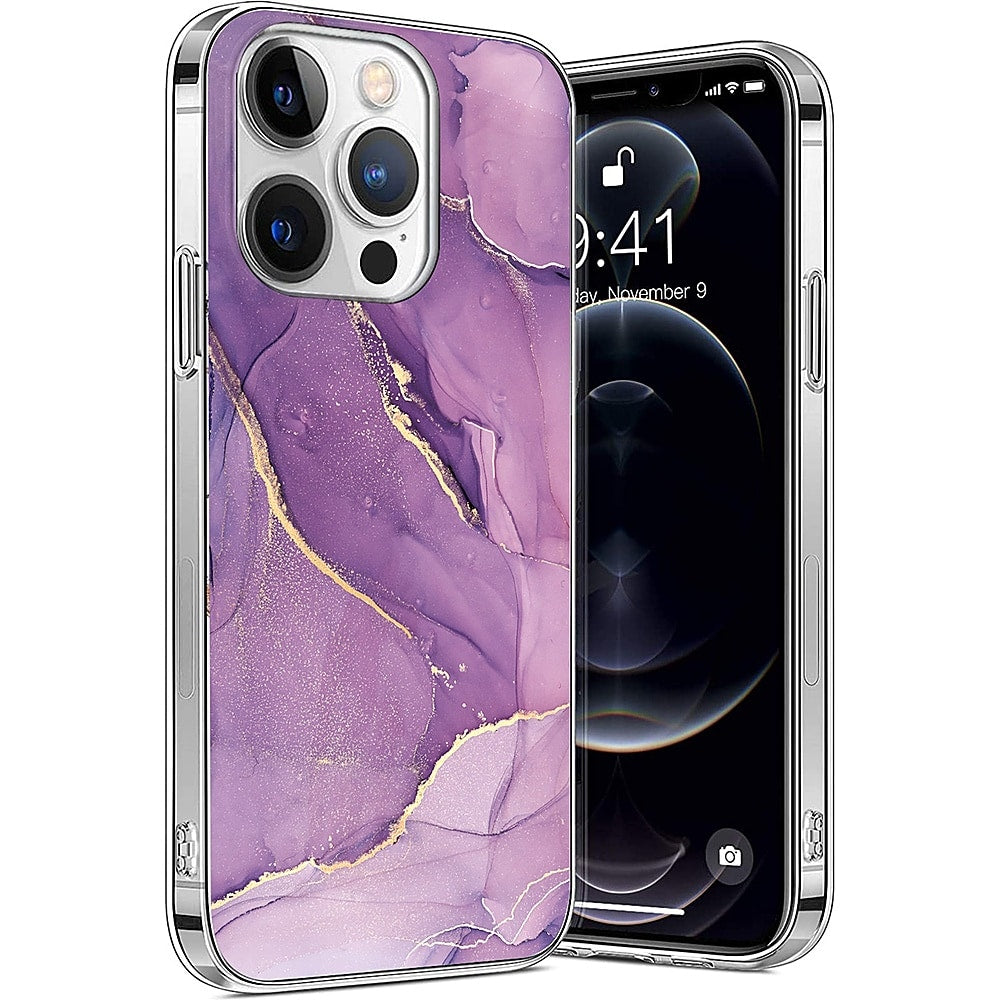 SaharaCase - Marble Series Case for Apple® iPhone® 14 Pro Max - Purple Marble_3