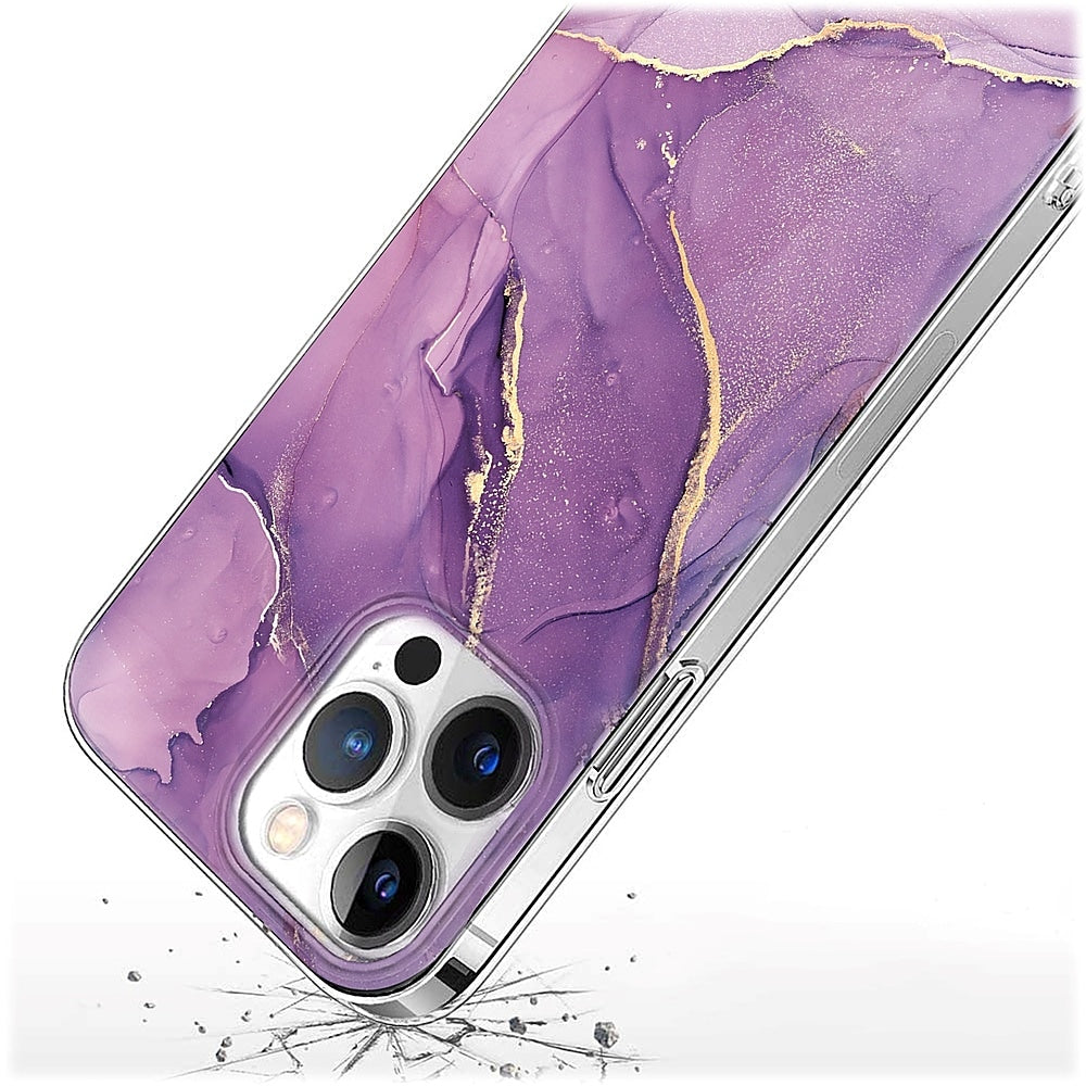 SaharaCase - Marble Series Case for Apple® iPhone® 14 Pro Max - Purple Marble_2