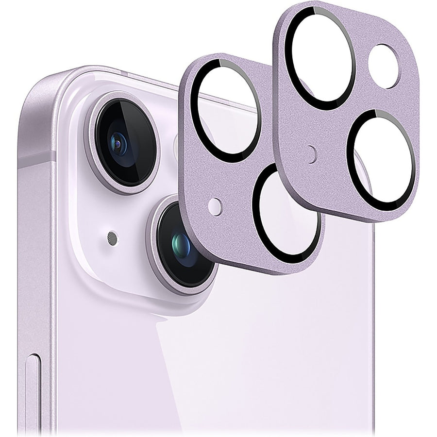 SaharaCase - ZeroDamage Camera Lens Protector for Apple iPhone 14 and iPhone 14 Plus (2-Pack) - Purple_0