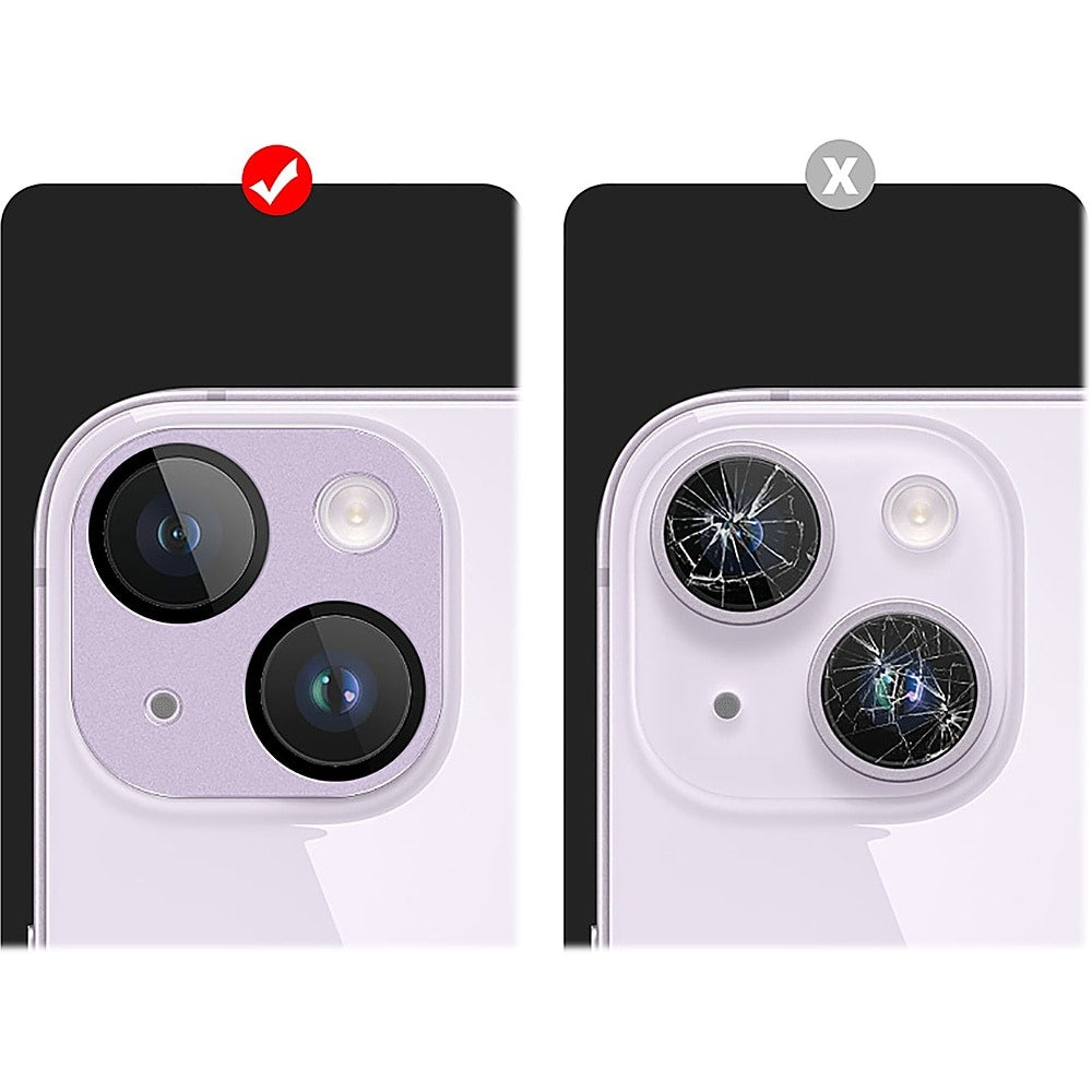 SaharaCase - ZeroDamage Camera Lens Protector for Apple iPhone 14 and iPhone 14 Plus (2-Pack) - Purple_2