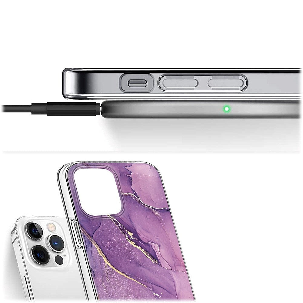 SaharaCase - Marble Series Case for Apple® iPhone® 14 Pro - Purple Marble_4