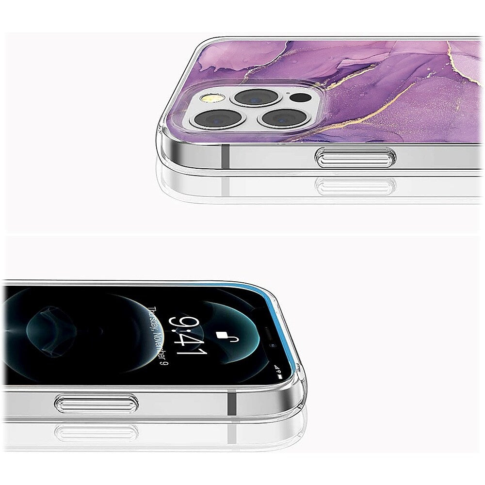 SaharaCase - Marble Series Case for Apple® iPhone® 14 Pro - Purple Marble_1