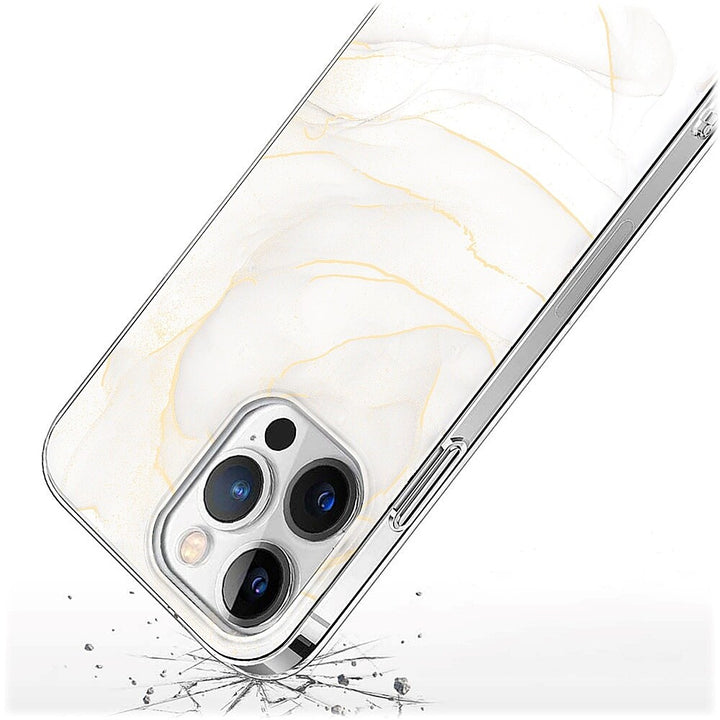 SaharaCase - Marble Series Case for Apple® iPhone® 14 Pro - White Marble_2