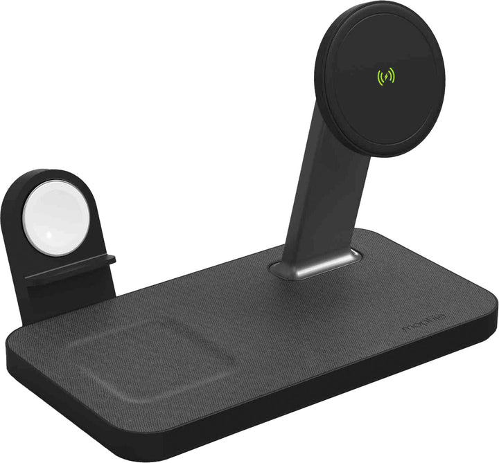 mophie - snap+ 3-in-1 MagSafe wireless charging stand with Watch Adapters - Black_4