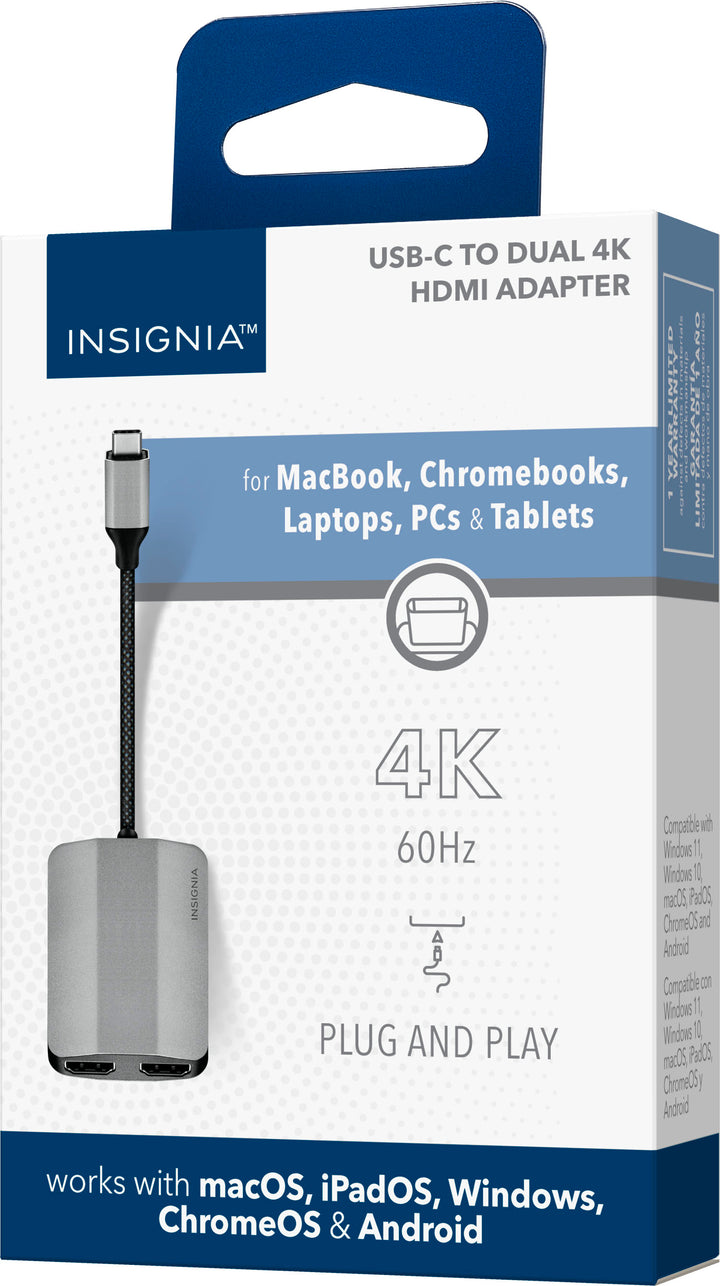 Insignia™ - USB-C to Dual 4K HDMI Adapter_5
