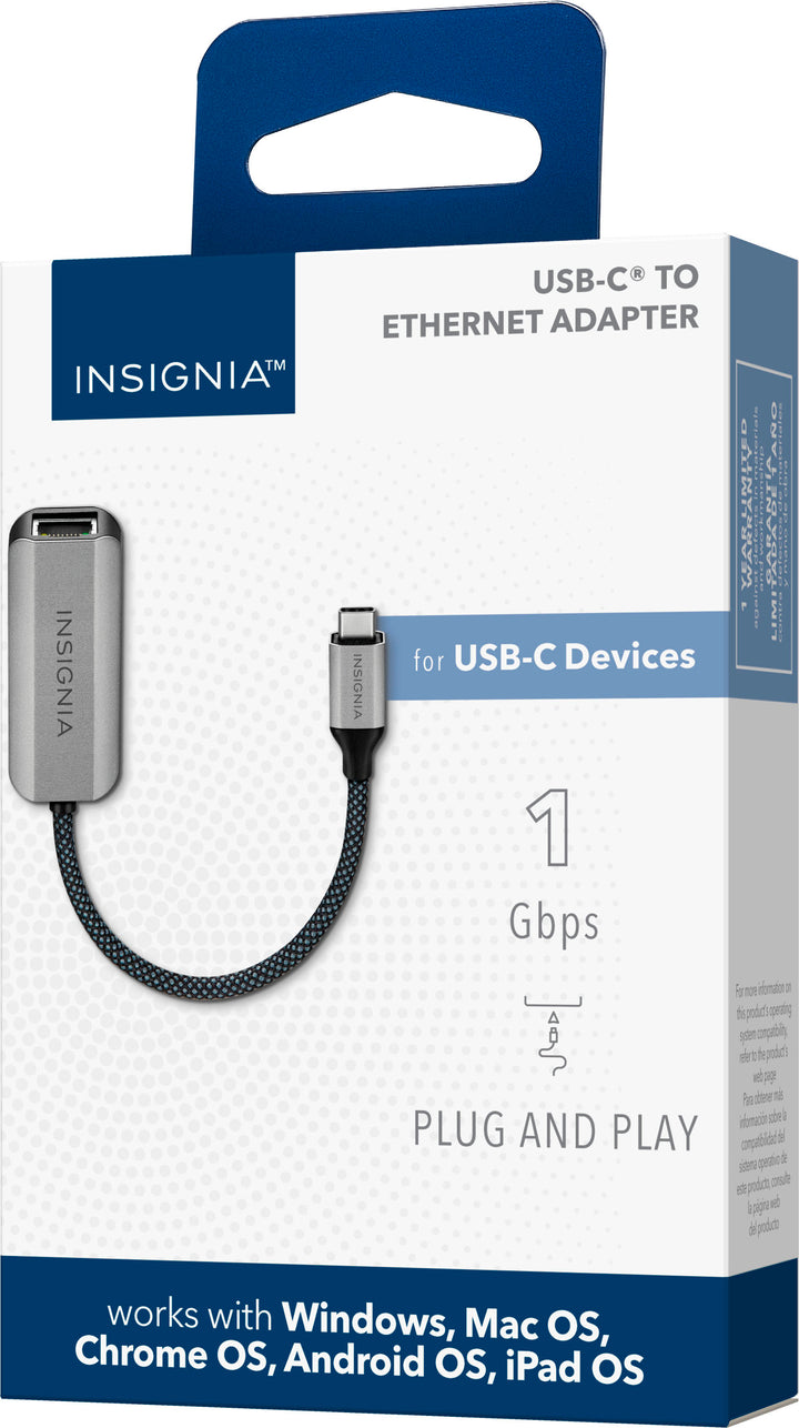 Insignia™ - USB-C to Ethernet Adapter - Black_3
