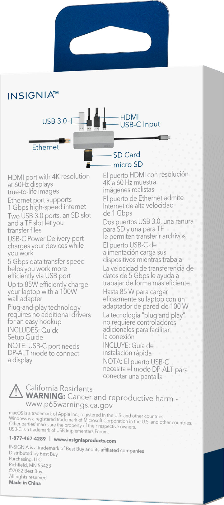 Insignia™ - 7-Port USB-C Hub - Gray_3
