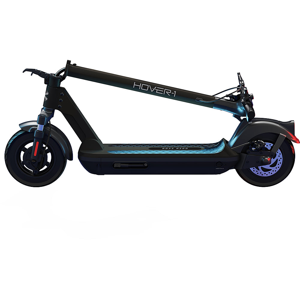 H-1 Pro Series - Boss R500 Foldable Electric Scooter w/24 mi Max Operating Range & 20 mph Max Speed - Black_1